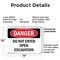 Signmission Do Not Enter Open Excavation Danger Sign, Plastic, 14in W x 10in L, 2PK OS-2PACK-DS-P-1014-L-2136 - alternate 6